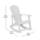 White |#| Set of 2 Poly Resin Adirondack Rocking Chairs in White & 22inch Round Fire Pit