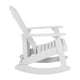 White |#| Set of 2 Poly Resin Adirondack Rocking Chairs in White & 22inch Round Fire Pit