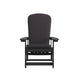 Black/Gray |#| Indoor/Outdoor Black Rocking Adirondack Chairs with Gray Cushions - Set of 2
