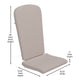 Black/Cream |#| Indoor/Outdoor Black Rocking Adirondack Chairs with Cream Cushions - Set of 2