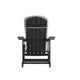 Black/Cream |#| Indoor/Outdoor Black Rocking Adirondack Chairs with Cream Cushions - Set of 2