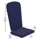 Gray/Blue |#| Indoor/Outdoor White Rocking Adirondack Chairs with Blue Cushions - Set of 2