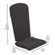 White/Gray |#| Indoor/Outdoor White Rocking Adirondack Chairs with Gray Cushions - Set of 2