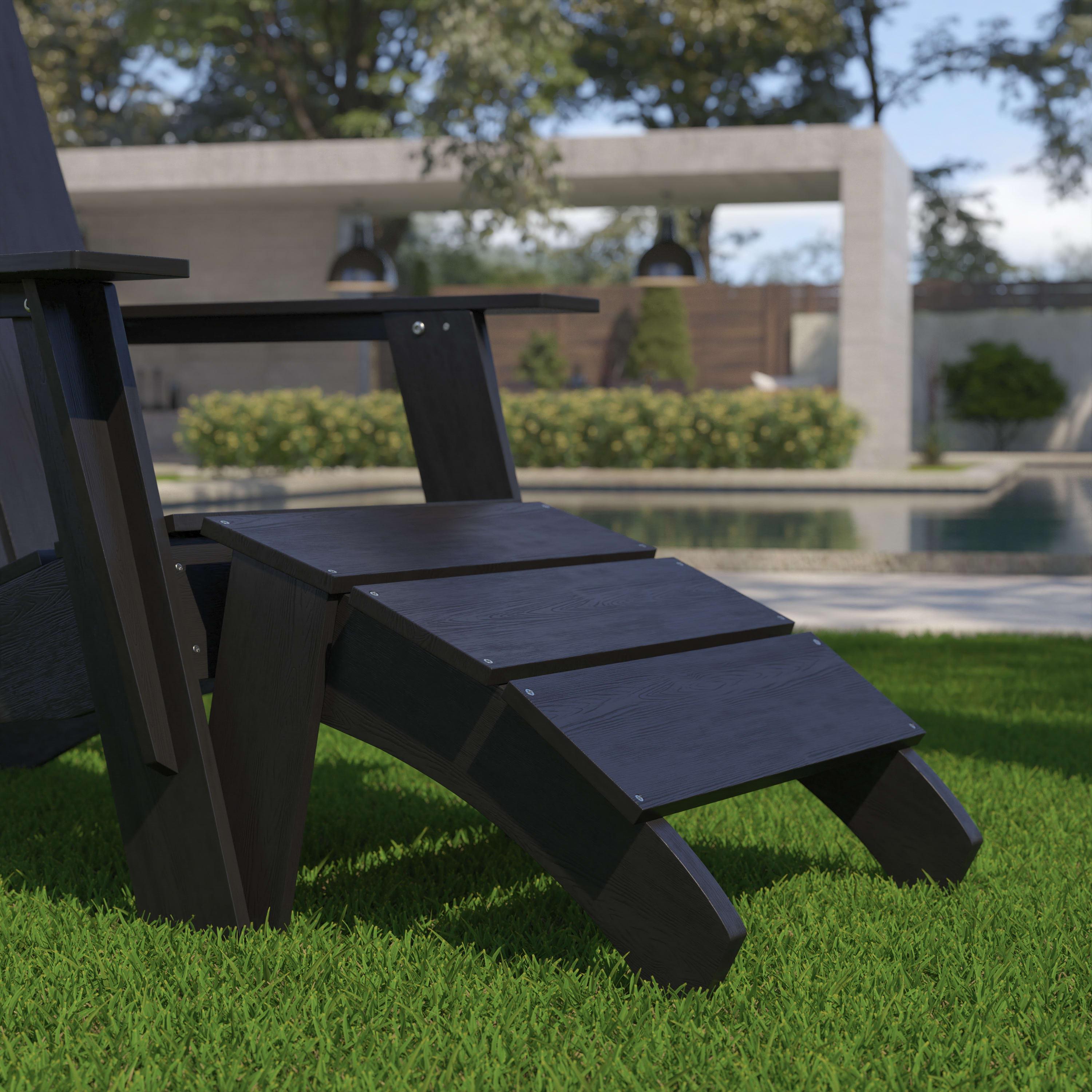 Resin adirondack chair footrest discount