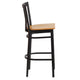 Natural Wood Seat/Black Metal Frame |#| Black School House Back Metal Restaurant Barstool - Natural Wood Seat