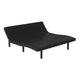 King |#| Anti-skid Black Upholstered Adjustable Bed Base with Wireless Remote-King