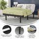 Twin XL |#| Anti-skid Black Upholstered Adjustable Bed Base with Wireless Remote-Twin XL