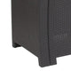 Dark Gray |#| Dark Gray Faux Rattan Chair with All-Weather Light Gray Cushion - Patio Chair