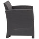 Dark Gray |#| Dark Gray Faux Rattan Chair with All-Weather Light Gray Cushion - Patio Chair