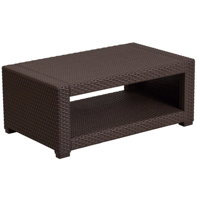 Seneca Faux Rattan Coffee Table