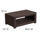 Chocolate Brown Faux Rattan Coffee Table - Outdoor Accent Table - Patio Table