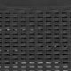 Dark Gray |#| Dark Gray Faux Rattan Plastic Chair Set with Matching Side Table - Patio Set