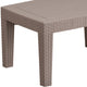 Light Gray |#| Light Gray Faux Rattan Coffee Table - Outdoor Accent Table - Patio Furniture