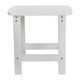 White |#| 2 White Modern Dual Slat Poly Resin Adirondack Rocking Chairs with 1 Side Table