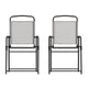 Gray |#| Set of 2 All-Weather Textilene Patio Sling Chairs with Armrests - Gray