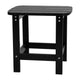 Black |#| Set of 2 Poly Resin Adirondack Rocking Chairs with 1 Side Table in Black