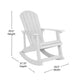 White |#| Set of 2 Poly Resin Adirondack Rocking Chairs with 1 Side Table in White