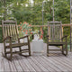 Mahogany |#| 2 PK All-Weather Rocking Chair in Mahogany Faux Wood - Patio and Yard Furniture