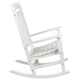 White |#| 2 Pack All-Weather Rocking Chair in White Faux Wood - Patio and Yard Furniture