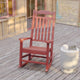 Red |#| 2 Pack All-Weather Rocking Chair in Red Faux Wood - Patio and Yard Furniture
