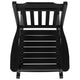 Black |#| Set of 2 Indoor/Outdoor Poly Resin Rocking Chairs with Side Table in Black