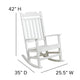 White |#| Set of 2 Indoor/Outdoor Poly Resin Rocking Chairs with Side Table in White