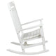 White |#| Set of 2 Indoor/Outdoor Poly Resin Rocking Chairs with Side Table in White