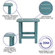 Teal |#| Set of 2 Indoor/Outdoor Poly Resin Rocking Chairs with Side Table in Teal