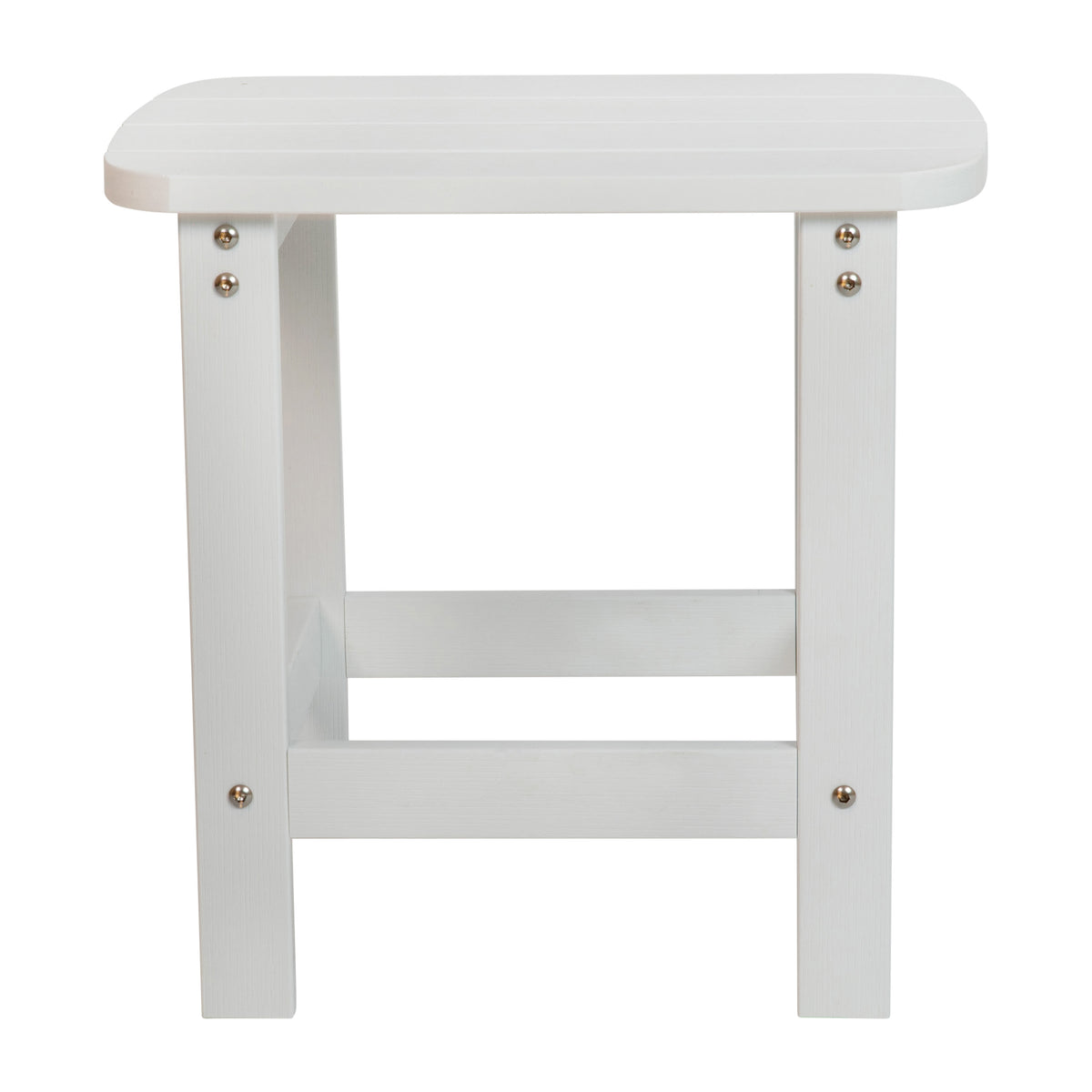 White |#| Set of 4 Poly Resin Adirondack Rocking Chairs with 1 Side Table in White