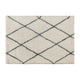 Ivory/Gray,5' x 7' |#| 5' x 7' Ivory and Black Diamond Trellis Modern Shag Area Rug