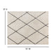 Ivory/Gray,8' x 10' |#| 8' x 10' Ivory and Black Diamond Trellis Modern Shag Area Rug