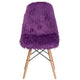 Purple |#| Shaggy Dog Purple Accent Chair - Dorm Chair - Retro Chair - Faux Fur Chair