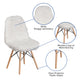 White |#| Shaggy Dog White Accent Chair - Dorm Furniture - Retro Chair - Faux Fur Chair