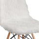 White |#| Shaggy Dog White Accent Chair - Dorm Furniture - Retro Chair - Faux Fur Chair
