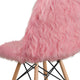 Light Pink |#| Shaggy Dog Light Pink Accent Chair - Dorm Chair - Retro Chair - Faux Fur Chair