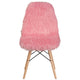 Light Pink |#| Shaggy Dog Light Pink Accent Chair - Dorm Chair - Retro Chair - Faux Fur Chair