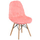 Hermosa Pink |#| Shaggy Dog Hermosa Pink Accent Chair - Dorm Furniture - Retro Chair - Faux Fur