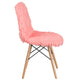 Hermosa Pink |#| Shaggy Dog Hermosa Pink Accent Chair - Dorm Furniture - Retro Chair - Faux Fur