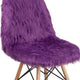 Purple |#| Shaggy Dog Purple Accent Chair - Dorm Chair - Retro Chair - Faux Fur Chair