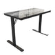 Gaming Computer Desk with Color Changing LED Circuit Board Design Glass Desktop