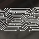Gaming Computer Desk with Color Changing LED Circuit Board Design Glass Desktop