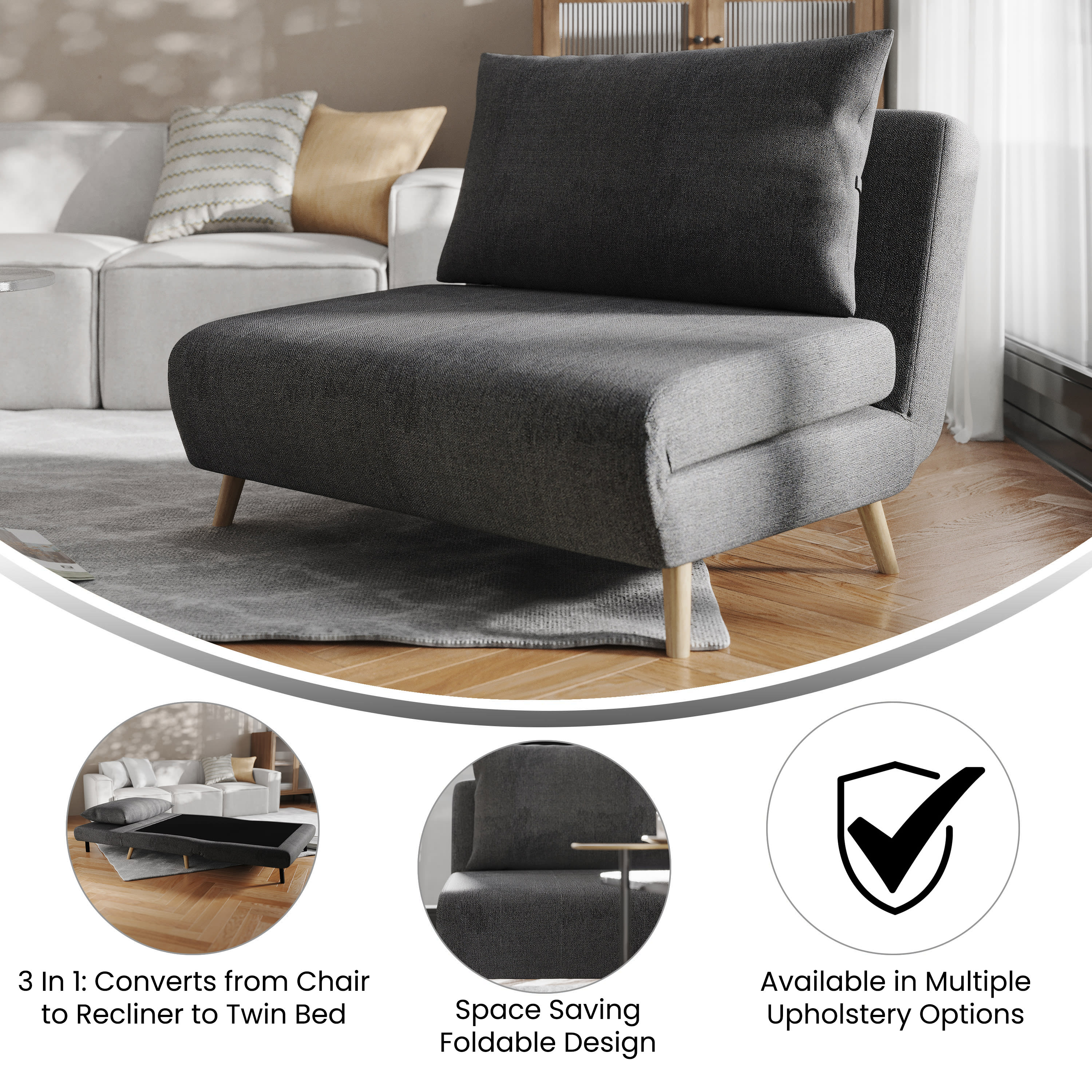 Tri Fold Sleeper Chair BO BS BS031 BizChair