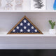 Weathered Brown Wood |#| Solid Wood Weathered Display Case for 9.5 x 5 Veterans Flag