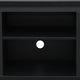 Black |#| Classic TV Stand for up to 80" TVs-Glass Fronted Doors-Modern Black Finish