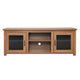 Walnut |#| Classic TV Stand for up to 80" TVs-Glass Fronted Doors-Modern Walnut Finish