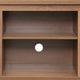Walnut |#| Classic TV Stand for up to 80" TVs-Glass Fronted Doors-Modern Walnut Finish