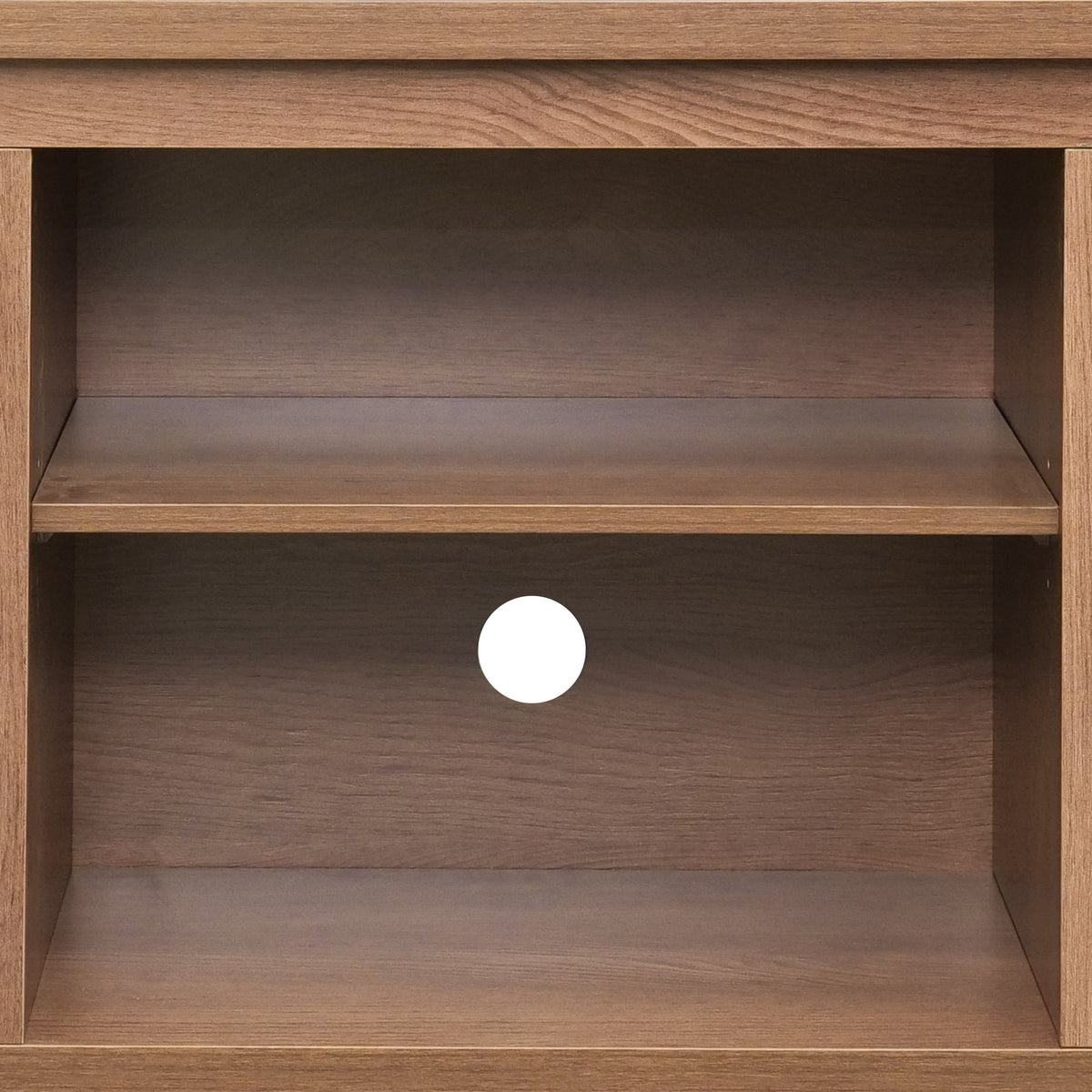Walnut |#| Classic TV Stand for up to 80" TVs-Glass Fronted Doors-Modern Walnut Finish