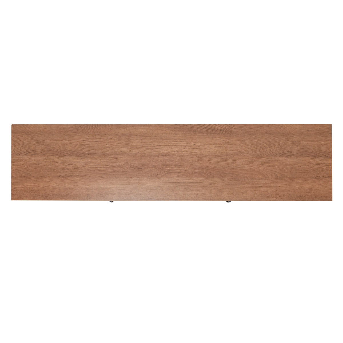 Walnut |#| Classic TV Stand for up to 80" TVs-Glass Fronted Doors-Modern Walnut Finish