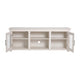White Wash |#| Classic TV Stand for up to 80" TVs-Glass Fronted Doors-Modern White Wash Finish