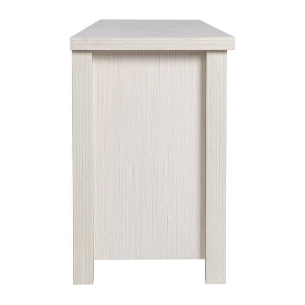 White Wash |#| Classic TV Stand for up to 80" TVs-Glass Fronted Doors-Modern White Wash Finish